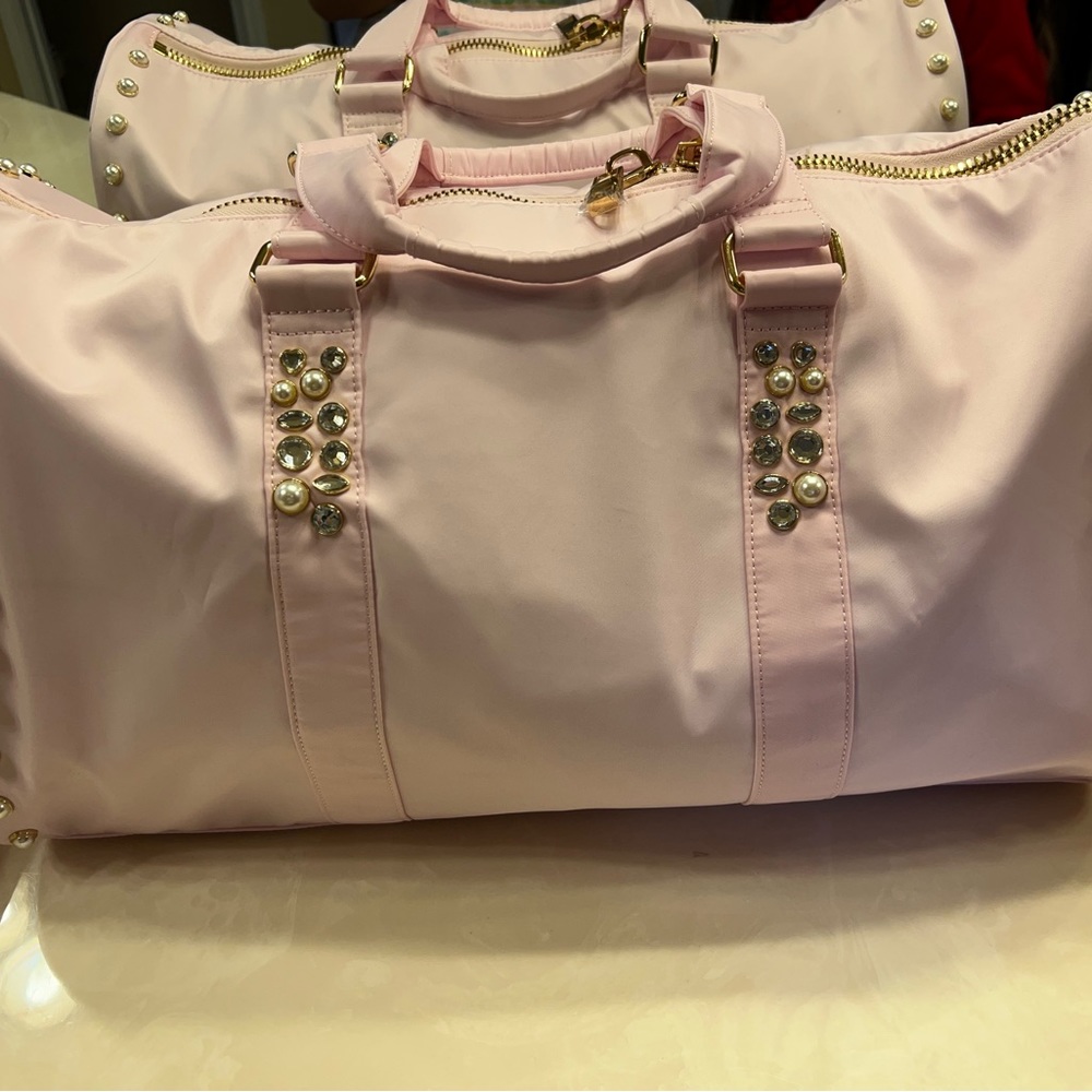 Pink duffle